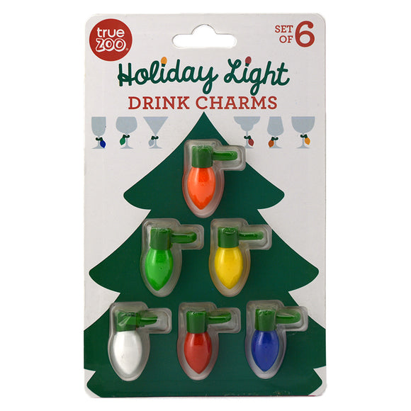 TRUE HOLIDAY LIGHT DRINK CHARMS SET OF 6