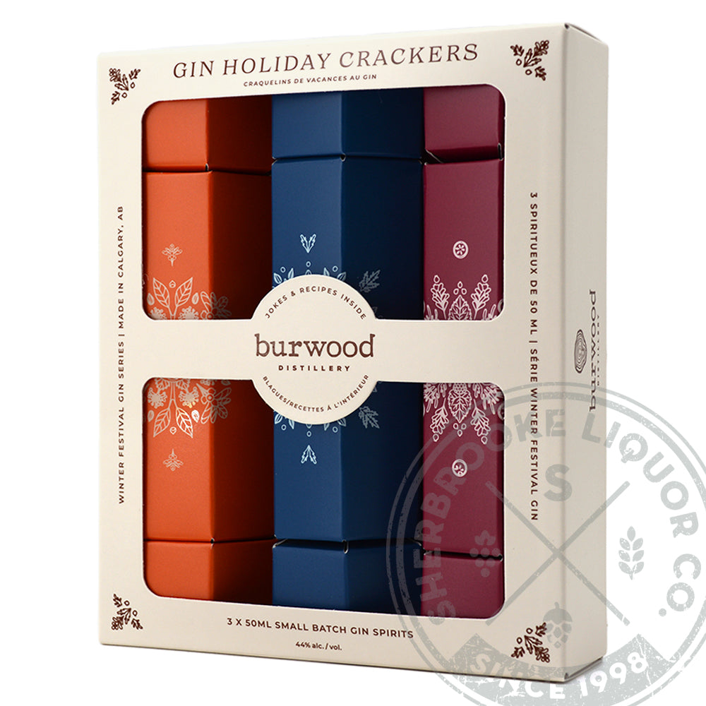 BURWOOD GIN HOLIDAY CRACKERS 3 x 50ML