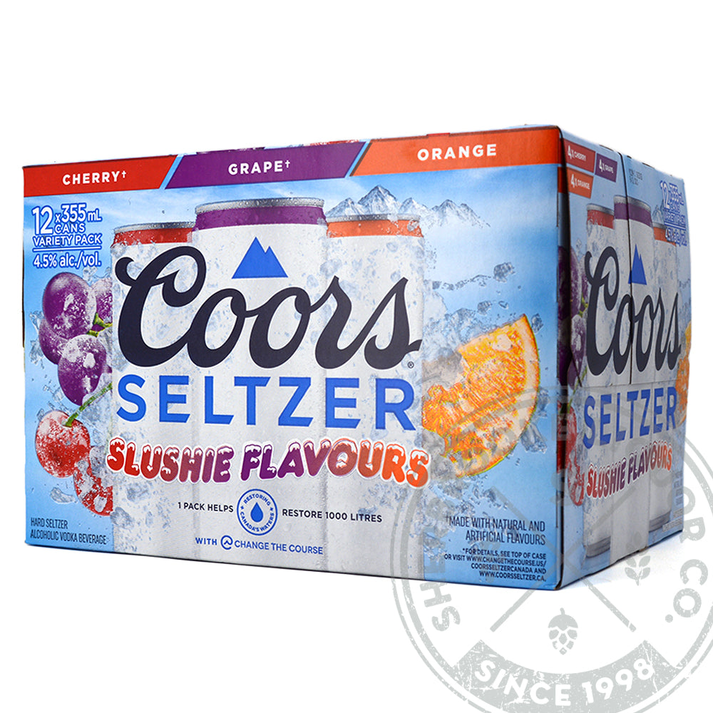 COORS SELTZER SLUSHIE FLAVOURS VARIETY PACK 12C Sherbrooke Liquor