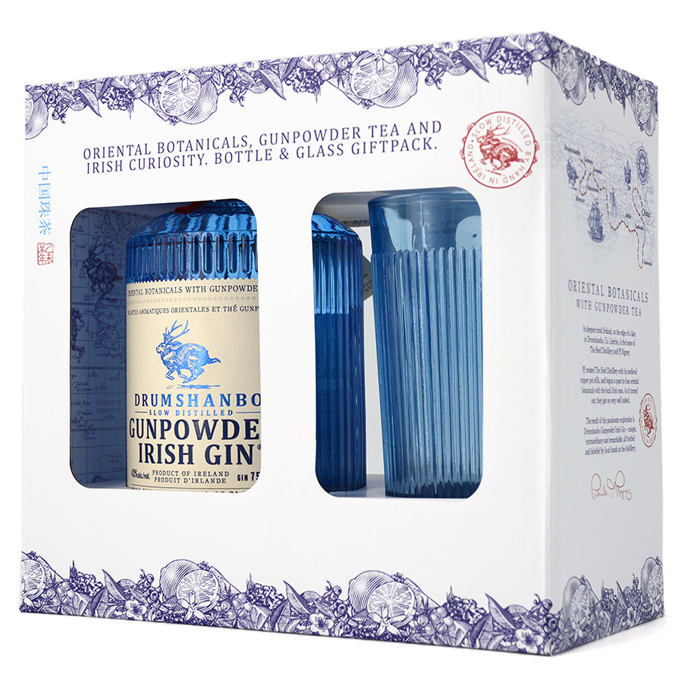 DRUMSHANBO GUNPOWDER IRISH GIN GIFTPACK 750ML + GLASS Sherbrooke Liquor