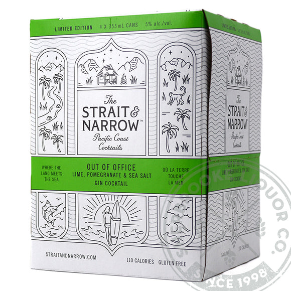 STRAIT & NARROW OUT OF OFFICE LIME, POMEGRANATE & SEA SALT GIN COCKTAIL 4C