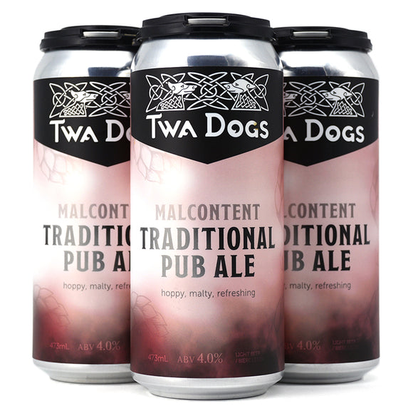 TWA DOGS MALCONTENT TRADITIONAL PUB ALE 4C