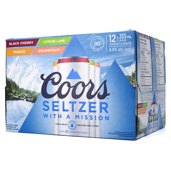 COORS SELTZER VARIETY PACK 12C