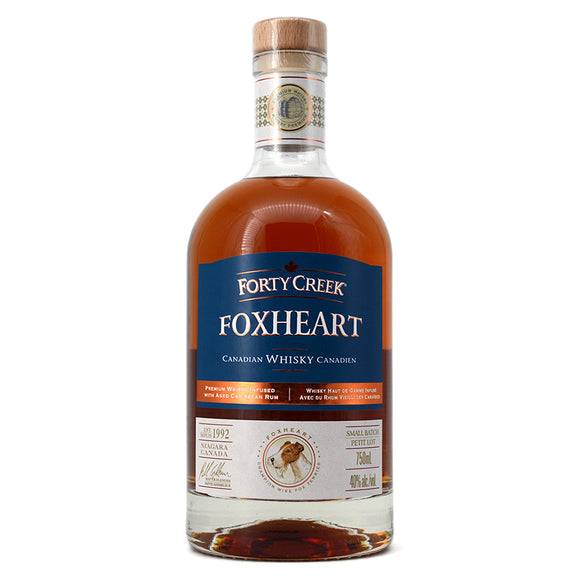 FORTY CREEK FOXHEART CANADIAN WHISKY INFUSED WITH AGED CARIBBEAN RUM 750ML