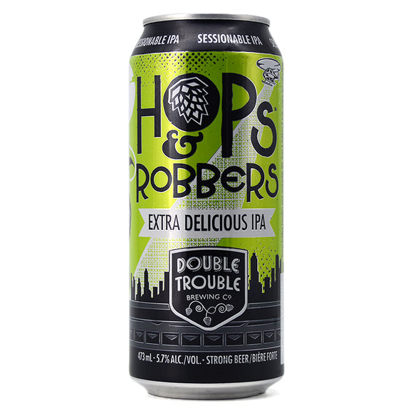 DOUBLE TROUBLE HOPS & ROBBERS EXTRA DELICIOUS IPA 473ML