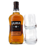 JURA AGED 10 YEARS SINGLE MALT SCOTCH WHISKY GIFT PACK 700ML + 2 GLASSES