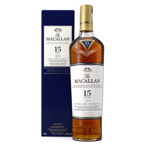 THE MACALLAN 15 YEARS OLD DOUBLE CASK SINGLE MALT SCOTCH WHISKY 750ML