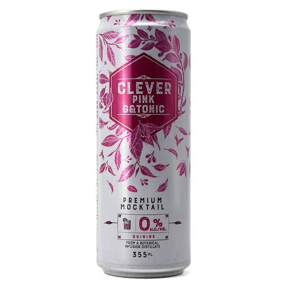 CLEVER PINK G & TONIC MOCKTAIL 355ML