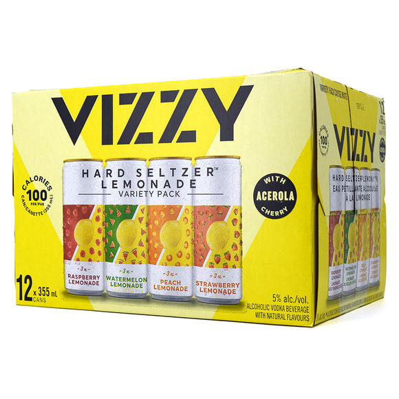 VIZZY HARD SELTZER LEMONADE VARIETY PACK 12C