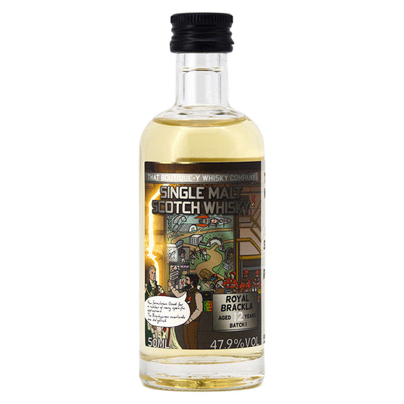 THAT BOUTIQUE-Y WHISKY CO ROYAL BRACKLA AGED 12 YEARS SINGLE MALT SCOTCH WHISKY 50ML