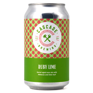 CASCADE RUBY LIME BARREL AGED SOUR ALE W HIBISCUS & LIME LEAF 355ML