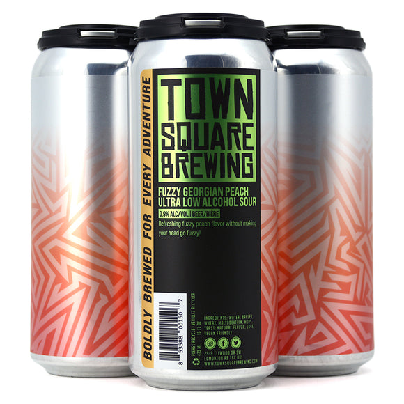 TOWN SQUARE FUZZY GEORGIAN PEACH ULTRA LOW ALCOHOL SOUR 4C