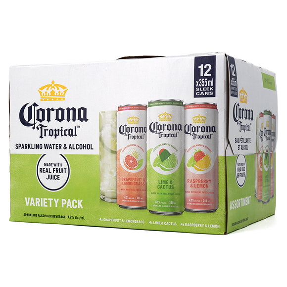 CORONA TROPICAL SPARKLING WATER VARIETY PACK 12C