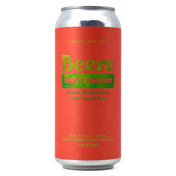 BEERE PARTY PARROT GUAVA, PASSIONFRUIT, AND COCONUT SOUR 473ML