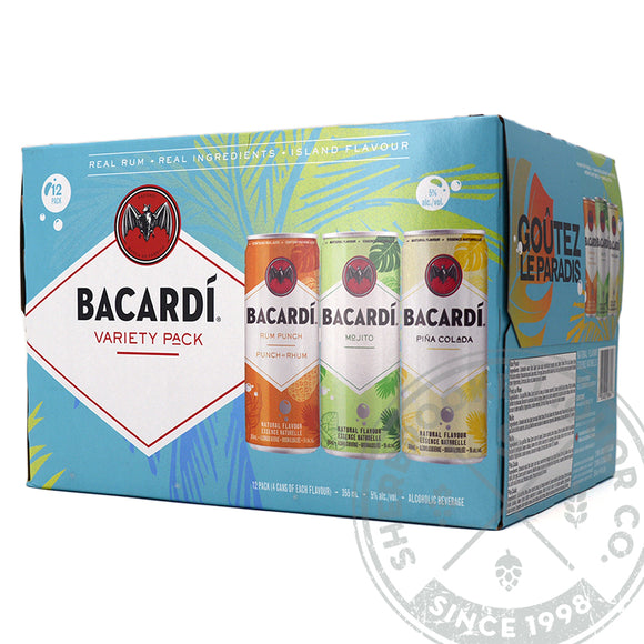 BACARDI READY TO DRINK VARIETY PACK 12C