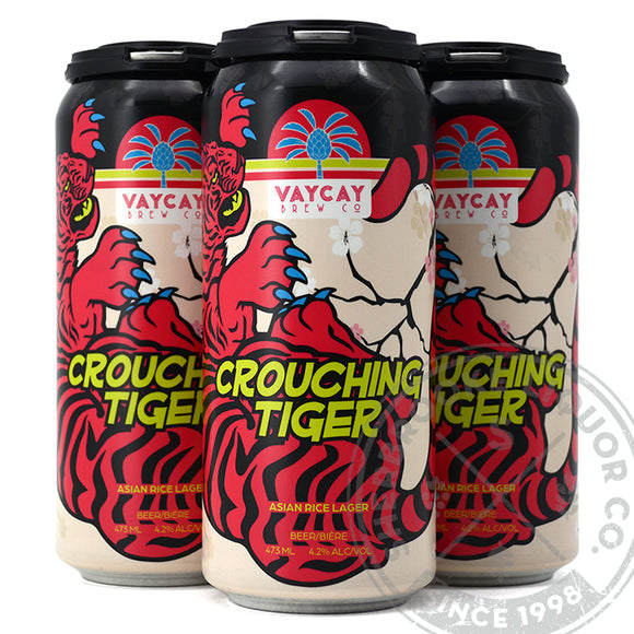 VAYCAY BREWING CROUCHING TIGER RICE LAGER 4C