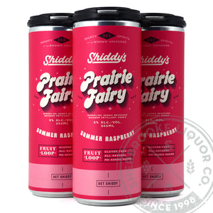 SHIDDY'S PRAIRIE FAIRY SUMMER RASPBERRY SPARKLING VODKA BEVERAGE 4C