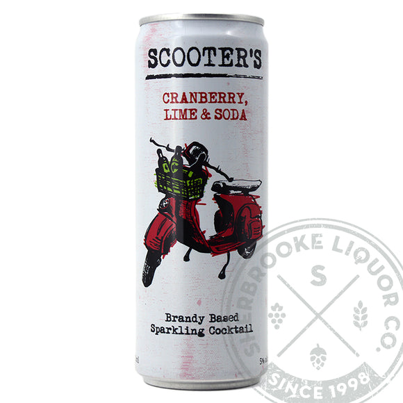 SCOOTERS CRANBERRY, LIME & SODA BRANDY BASED SPARKLING COCKTAIL 355ML