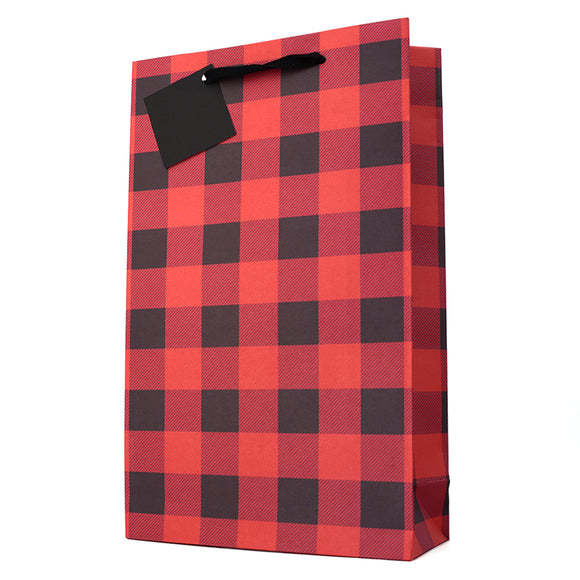 CANADIAN PLAID GIFT BAG DOUBLE
