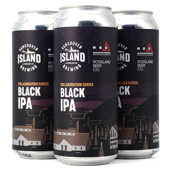VANCOUVER ISLAND BREWING ROSSLAND BEER CO COLLAB BLACK IPA 4C