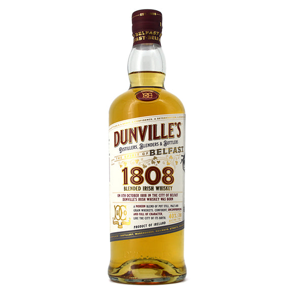 DUNVILLE'S 1808 BLENDED IRISH WHISKEY 700ML