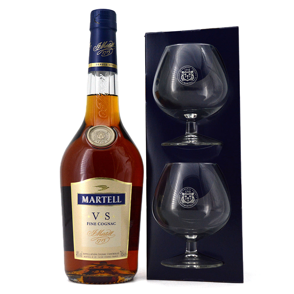 MARTELL VS FINE COGNAC GIFT PACK 700ML + 2 GLASSES – Sherbrooke Liquor